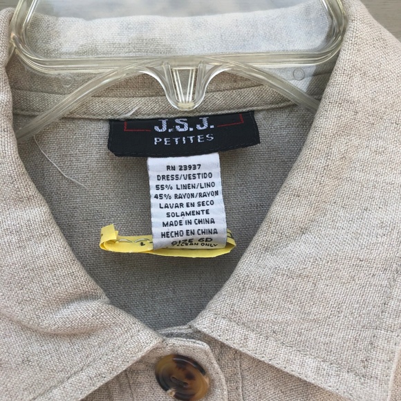 JSG Petities Sleeveless Oatmeal Dress 6P - Picture 5 of 8